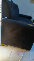 Modern 2-Seater Sofa with Cup Holders - Black - 4