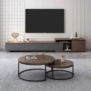 7ft Walnut TV Stand & Center Table Combo