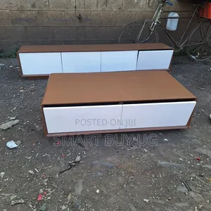 Brand New TV Stand & Center Table Combo - Brown/White