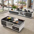 Wooden TV Stand & Glass Center Table Combo - 2