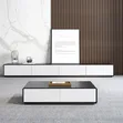 Wooden TV Stand + Glass Center Table Combo - 1
