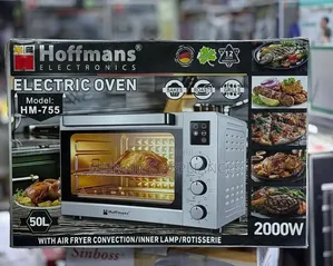 Hoffmans HM-755 50L Electric Oven with Air Fryer & Rotisserie