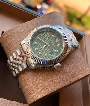 Men's Rolex Stainless Steel Wrist Watch - Green Face