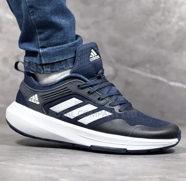 Navy Adidas Bounce Running Sneakers - 1