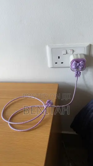 Purple Bow Charger Cable Protector