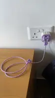 Purple Bow Charger Cable Protector - 1