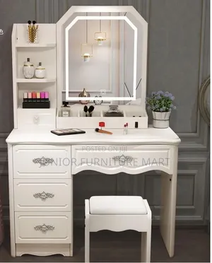 Modern Makeup Table with Chair