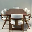 Modern 6-Seater Dining Set with Soft Backrest - 1