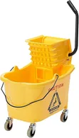 Commercial Mop Bucket with Side-Press Wringer and Swivel Wheels (24L) - 1