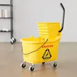 Commercial Mop Bucket with Side-Press Wringer and Swivel Wheels (24L) - 3