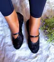 Zara Beaded Mesh Mary Jane Flat Shoes - 2