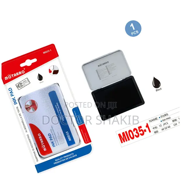 Motarro Black Ink Stamp Pad (MI035-1) - 1