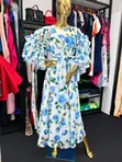 Zara Wears Floral Party Dinner Dress - Blue, Size L-XXL - 3