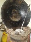 Large Charcoal Stove with Stands and Flampen - 2