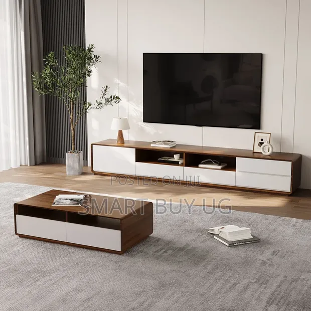Brand New TV Stand & Center Table Combo - 120cm Brown - 1