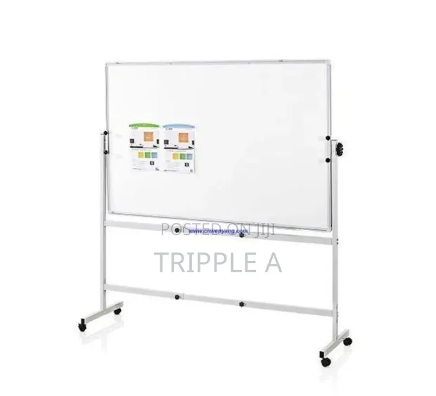 Double-Sided Magnetic Whiteboard with Adjustable Stand - 1