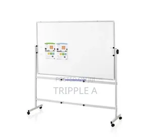 Double-Sided Magnetic Whiteboard with Adjustable Stand