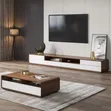 Brown TV Stand and Center Table Combo - 2