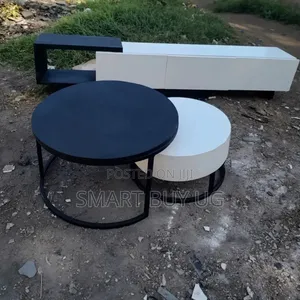 Wooden TV Stand + Glass Center Table Combo