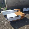 Wooden TV Stand + Glass Center Table Combo - 1
