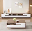Wooden TV Stand + Glass Center Table Combo - 1