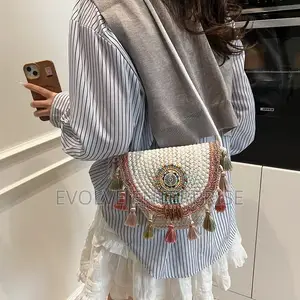 Bohemian Beaded Fringe Crossbody Bag