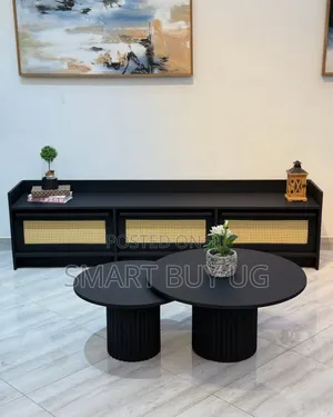 Wooden TV Stand & Classic Center Table Set - 1.8m