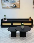 Wooden TV Stand & Classic Center Table Set - 1.8m - 2
