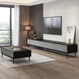 2m Black TV Stand & Center Table Combo - 1