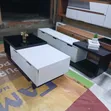 White TV Stand & Classic Center Table Set (120cm) - 2
