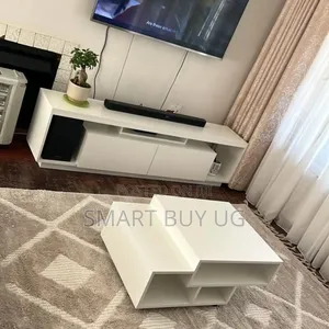 6ft White TV Stand & Center Table Combo