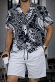 Vintage Shirt and Plain Shorts Set - 1