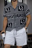Vintage Shirt and Plain Shorts Set - 3