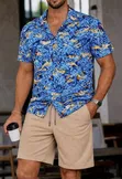 Vintage Shirt and Plain Shorts Set - 4