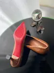 Brown Pointed Toe Kitten Heel Court Shoe - Size 39 - 2