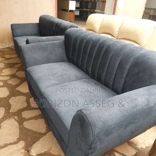 5-Seater Fabric Sofa - Gray - 1