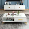 Brand New 6ft White TV Stand & Center Table Combo - 1