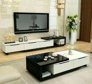 Brand New TV Stand & Center Table Combo - Black/White