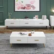 White TV Stand & Center Table Combo (180cm) - 1