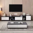 6ft Gray TV Stand & Classic Center Table Combo - 2