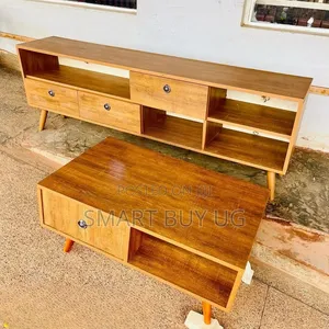 Brown TV Stand & Classic Center Table Set - 1.7m