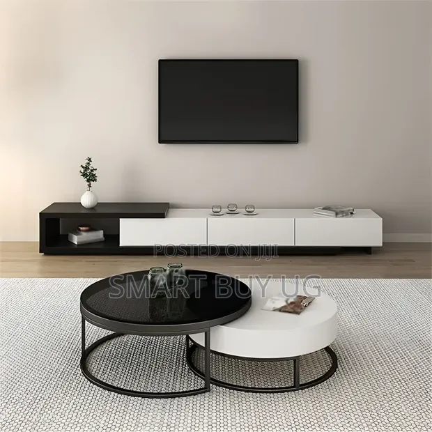 TV Stand and Center Table Combo - Glass Top - 1