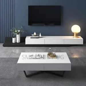 TV Stand & Center Table Combo - White/Wood
