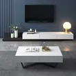 TV Stand & Center Table Combo - White/Wood - 2