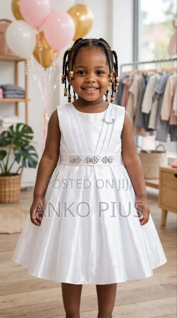 Nice White Long Party Dresses for Girls - 1