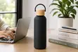 1000ml Matte Black Insulated Stainless Steel Water Bottle Flask - 2