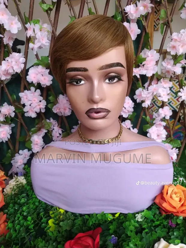 Dark Brown Short Piece Wig - 1