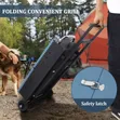 Portable Metal Barbecue Grill with Wheels and Table (30x80cm) - 2