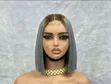 Bone-Straight Bob Wig - Glue-Free, Dark Rooted Ash Grey - 2