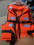Life Saving Jacket - Orange Inflatable PFD - 1